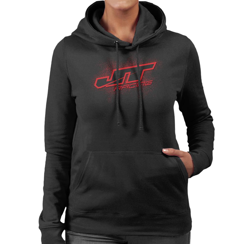 JT Racing Red Splatter Logo Women's Hooded Sweatshirt product image 1