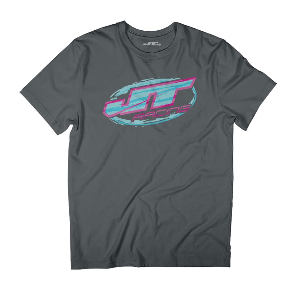 JT Racing Blue And Pink Logo Men's T-Shirt product image 1