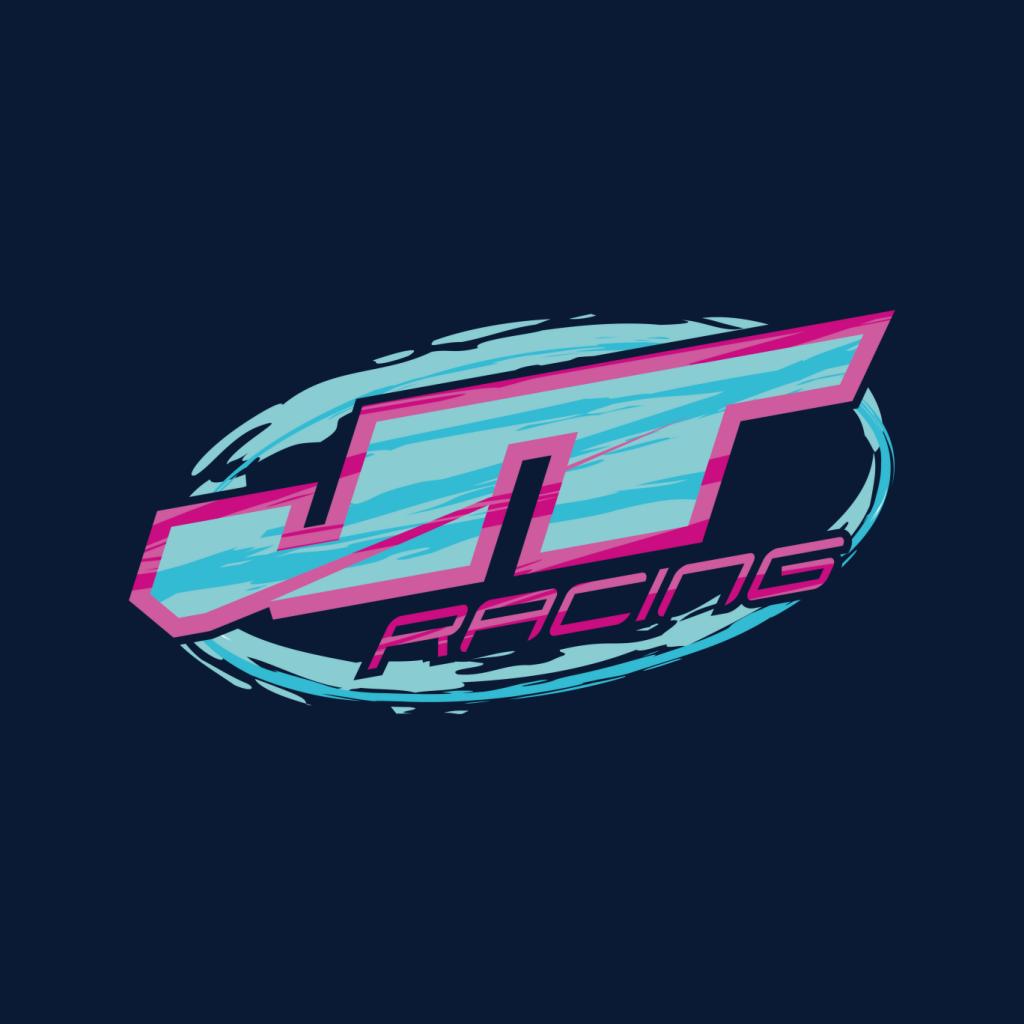 JT Racing Blue And Pink Logo Men's Hooded Sweatshirt product image 5