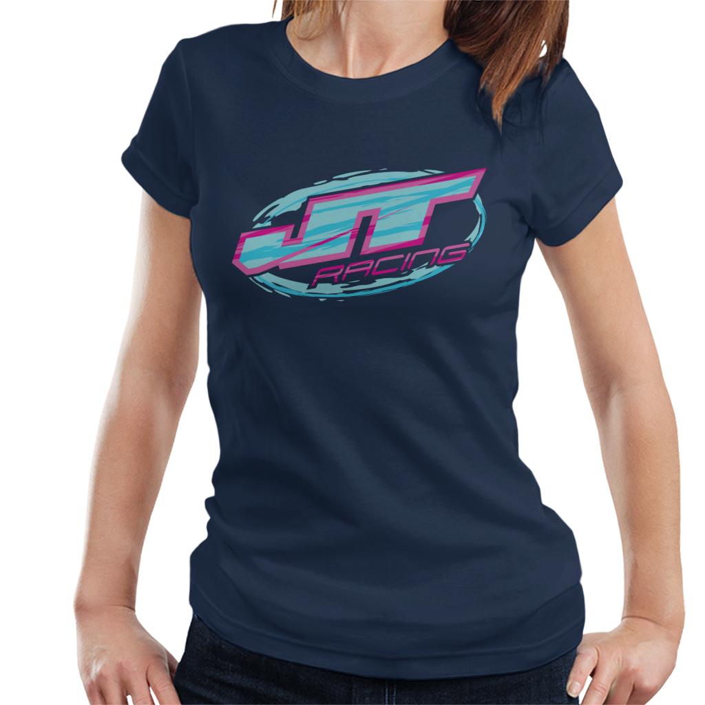 JT Racing Blue And Pink Logo Women's T-Shirt product image 4