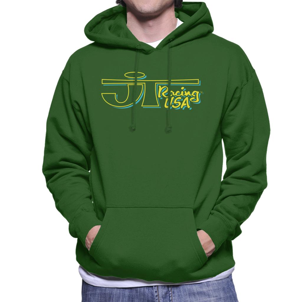 JT Racing Yellow And Blue Logo Men's Hooded Sweatshirt product image 6