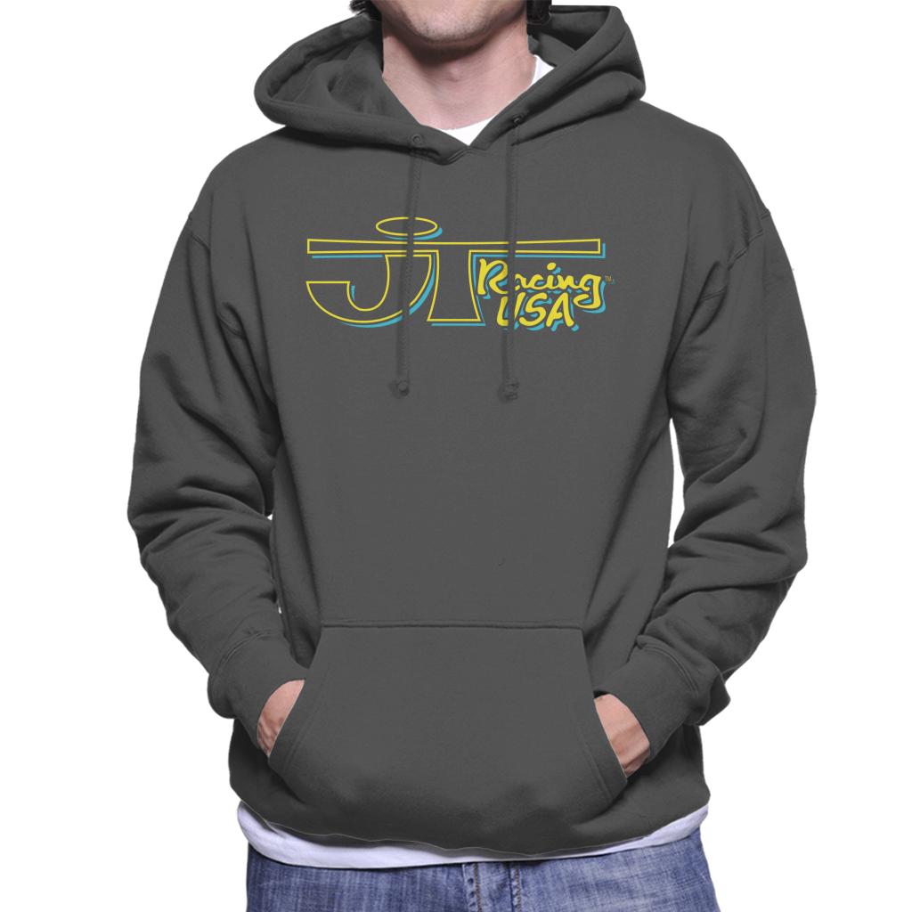 JT Racing Yellow And Blue Logo Men's Hooded Sweatshirt product image 1