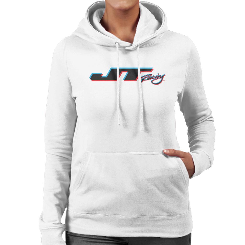 JT Racing 3D Black Logo Women's Hooded Sweatshirt product image 4