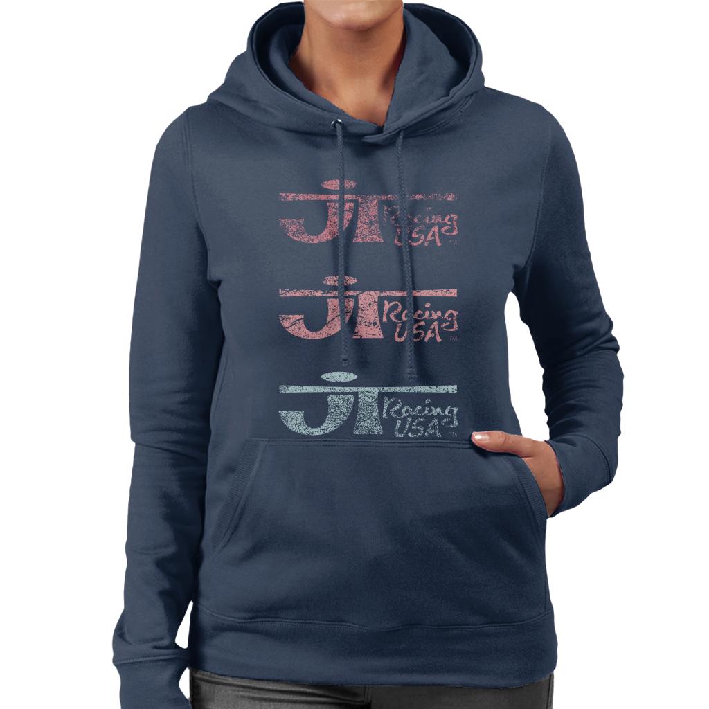 JT Racing Faded Trio Of Logos Women's Hooded Sweatshirt product image 6