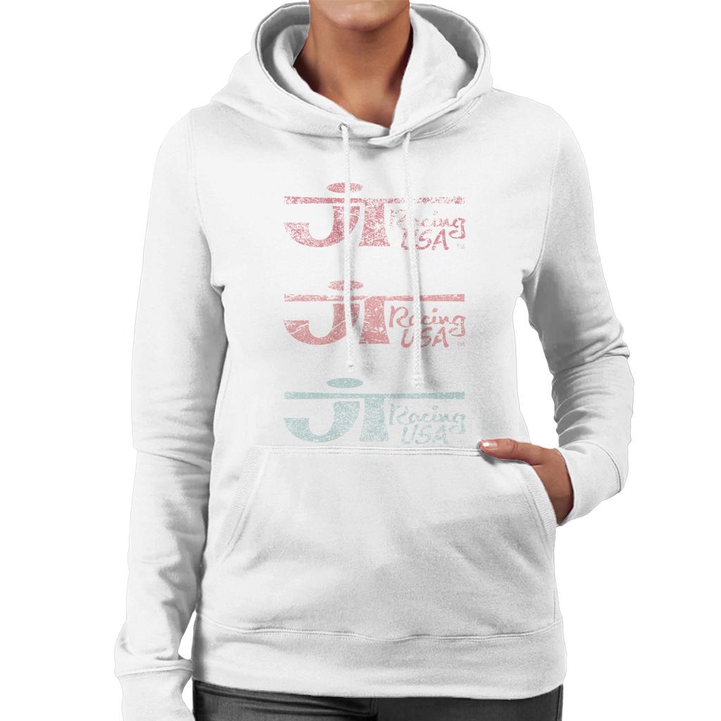 JT Racing Faded Trio Of Logos Women's Hooded Sweatshirt product image 4