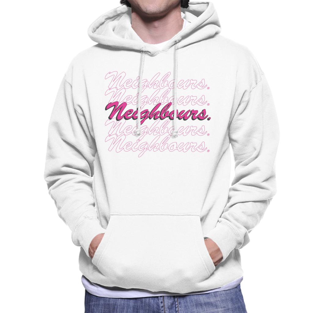 Neighbours Pink Logo Men's Hooded Sweatshirt product image 4