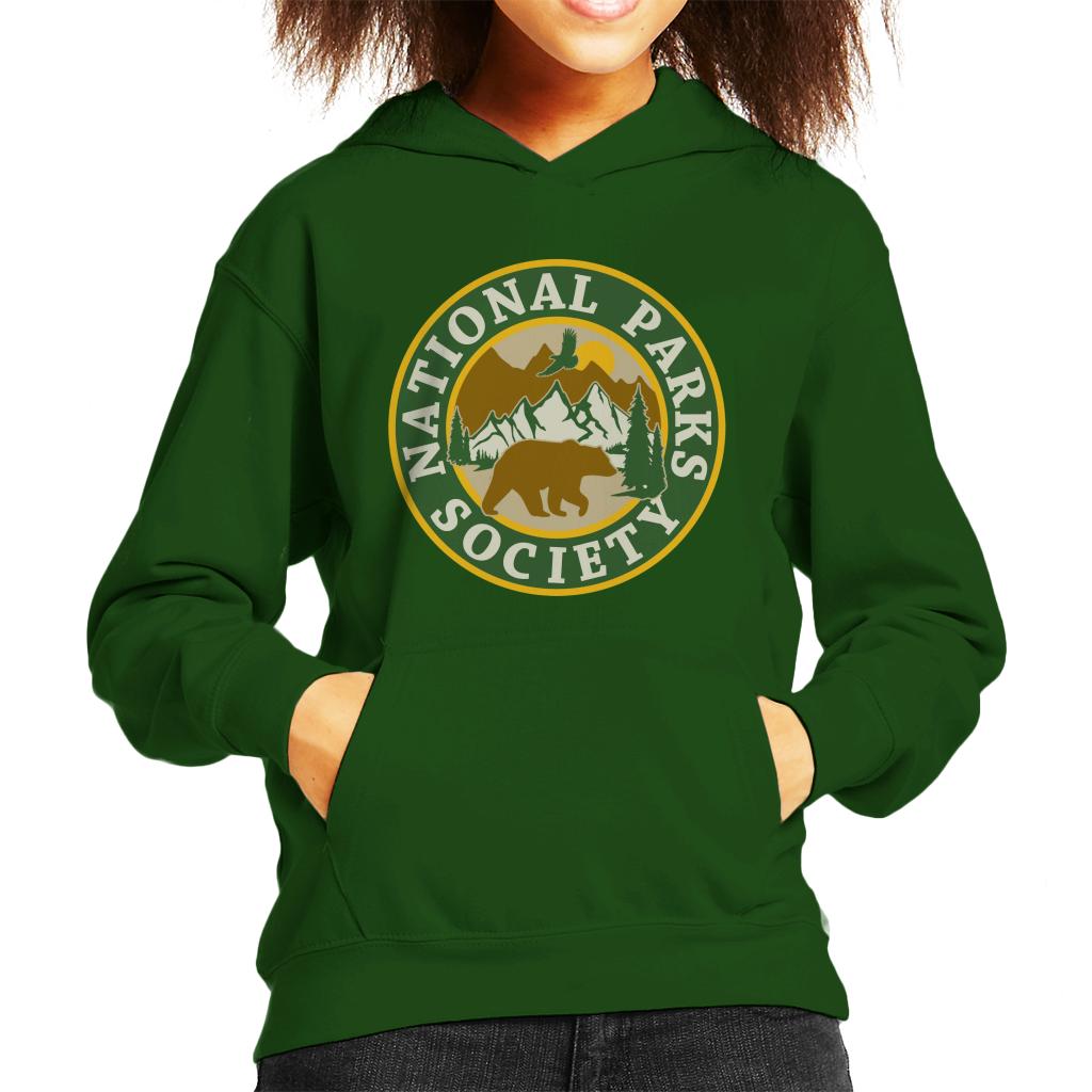 US National Parks Society Bear Roaming Badge Kid's Hooded product image 6