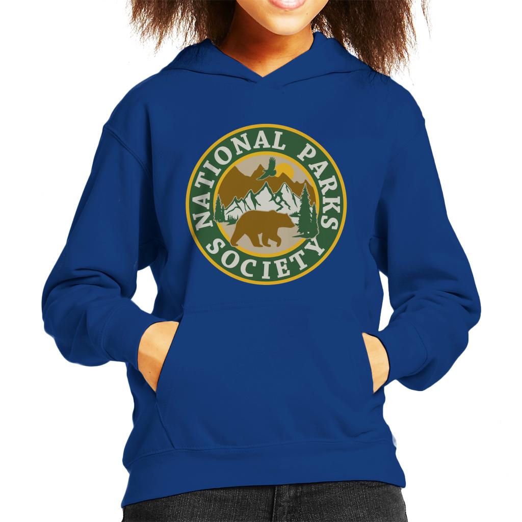 US National Parks Society Bear Roaming Badge Kid's Hooded product image 1