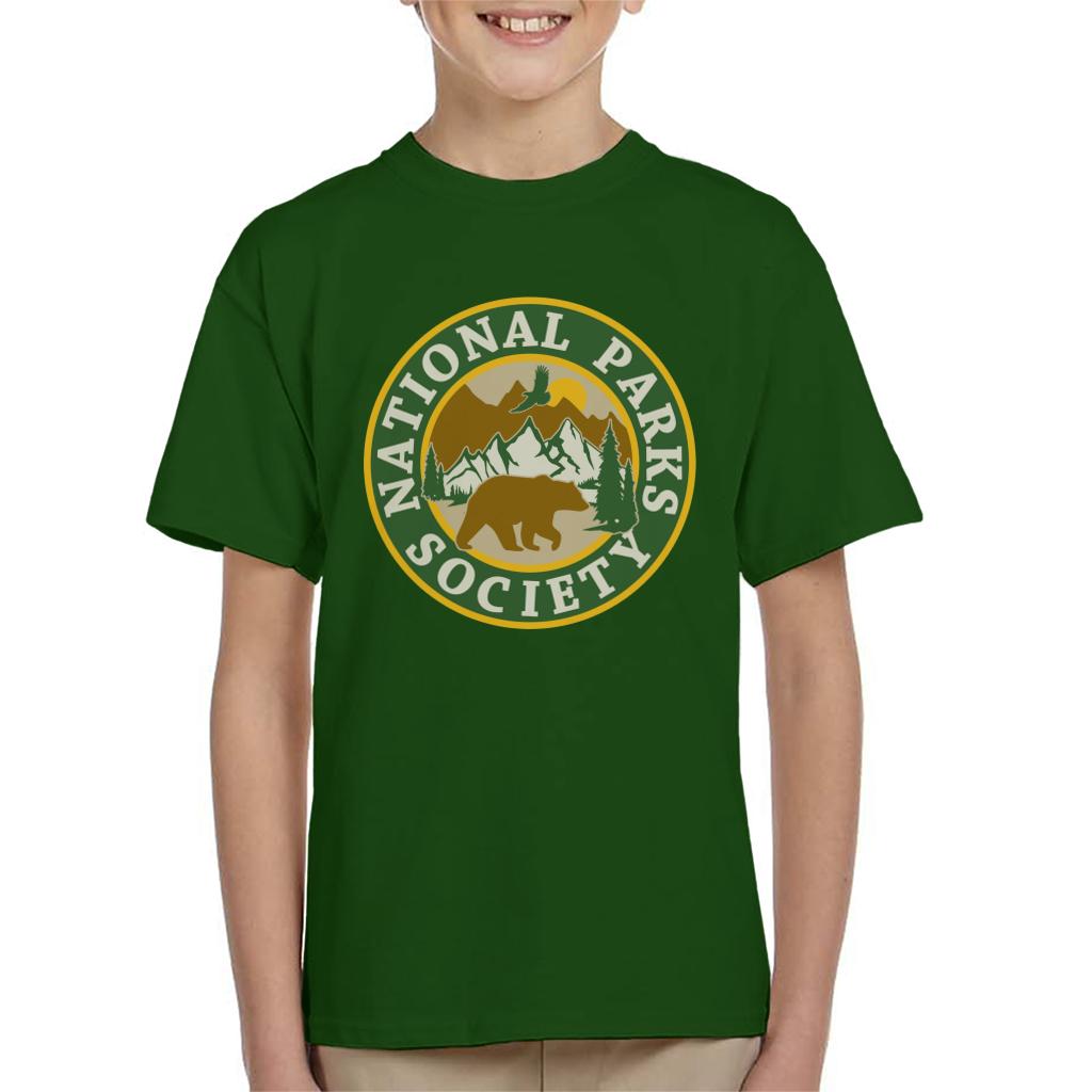US National Parks Society Bear Roaming Badge Kid's T-Shirt product image 6