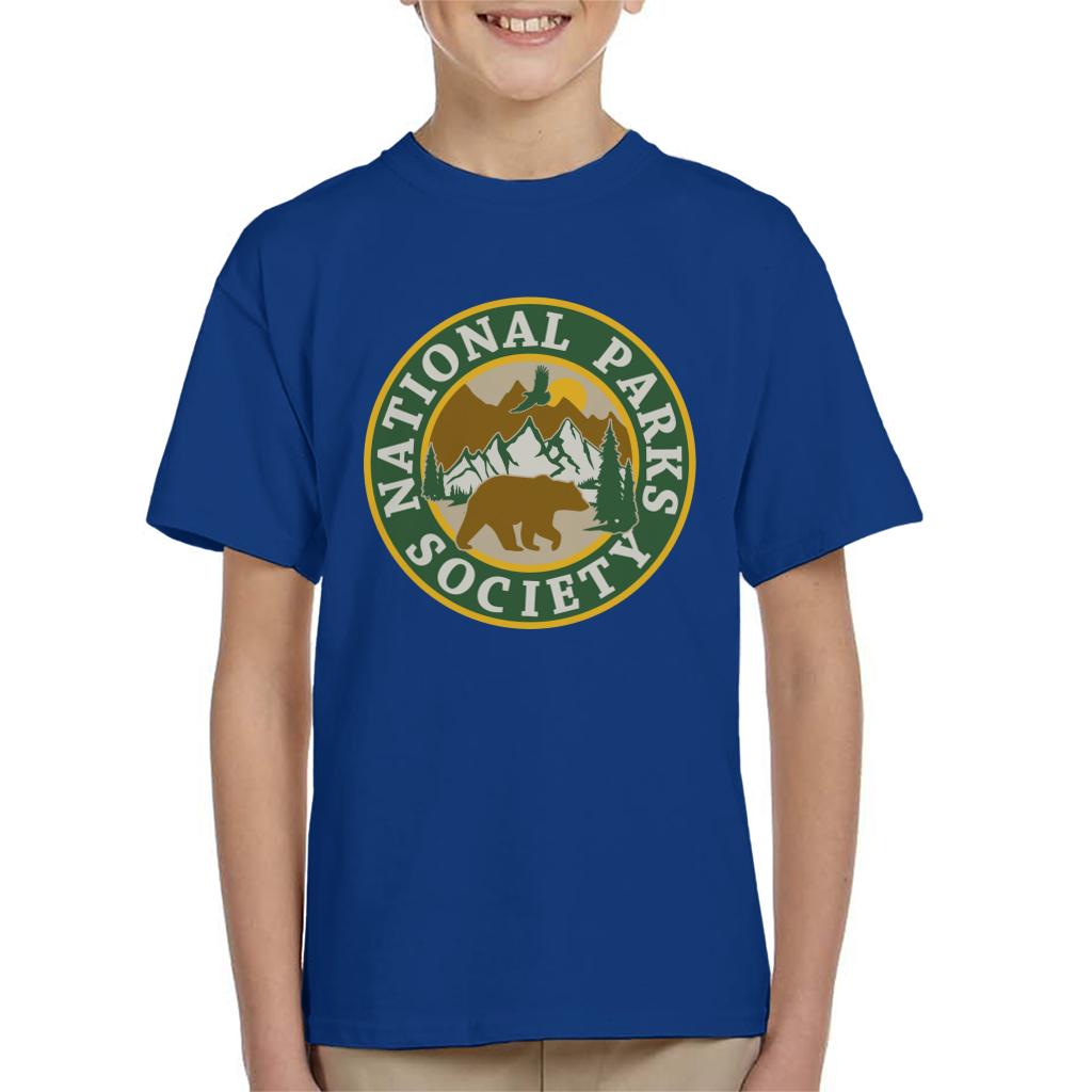 US National Parks Society Bear Roaming Badge Kid's T-Shirt product image 4