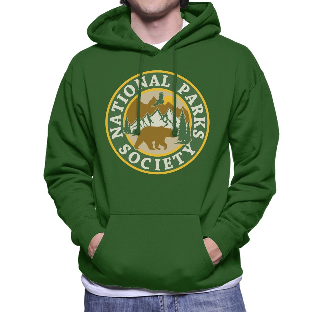 US National Parks Society Bear Roaming Badge Men's Hooded product image 6