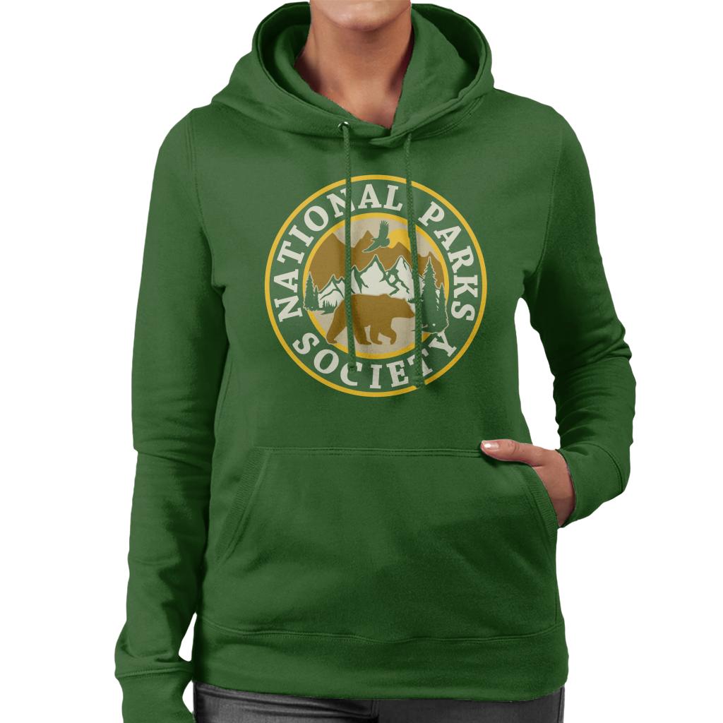 US National Parks Society Bear Roaming Badge Women's Hooded product image 6