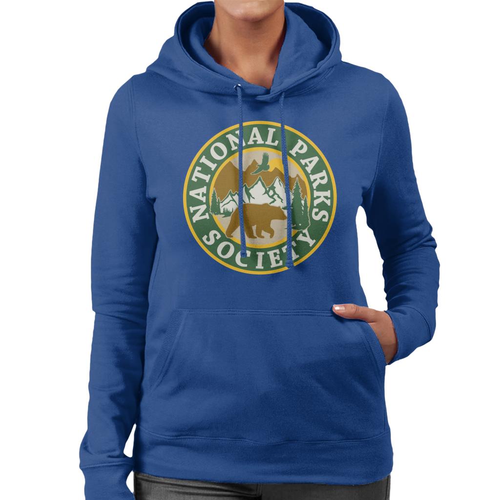 US National Parks Society Bear Roaming Badge Women's Hooded product image 4