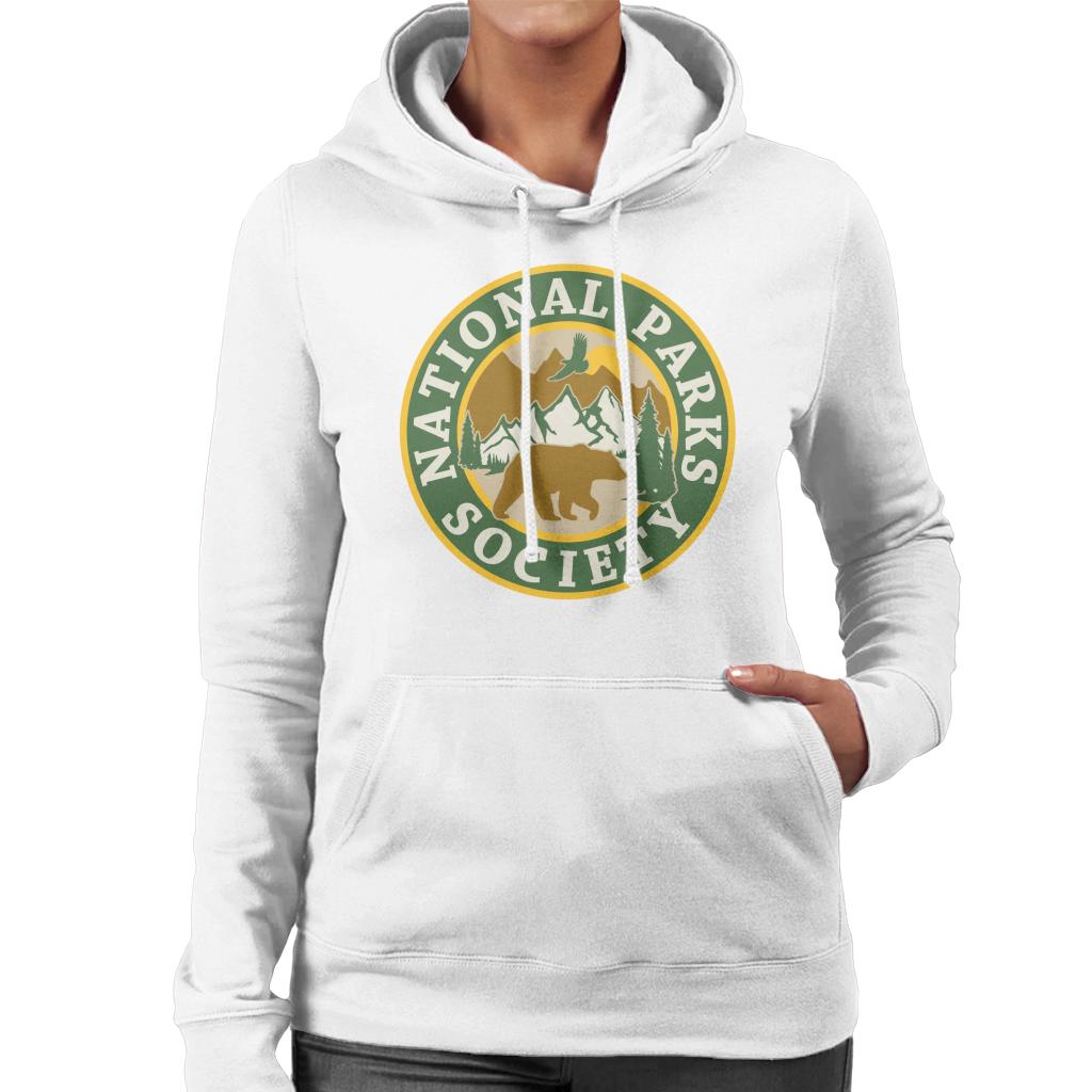 US National Parks Society Bear Roaming Badge Women's Hooded product image 1