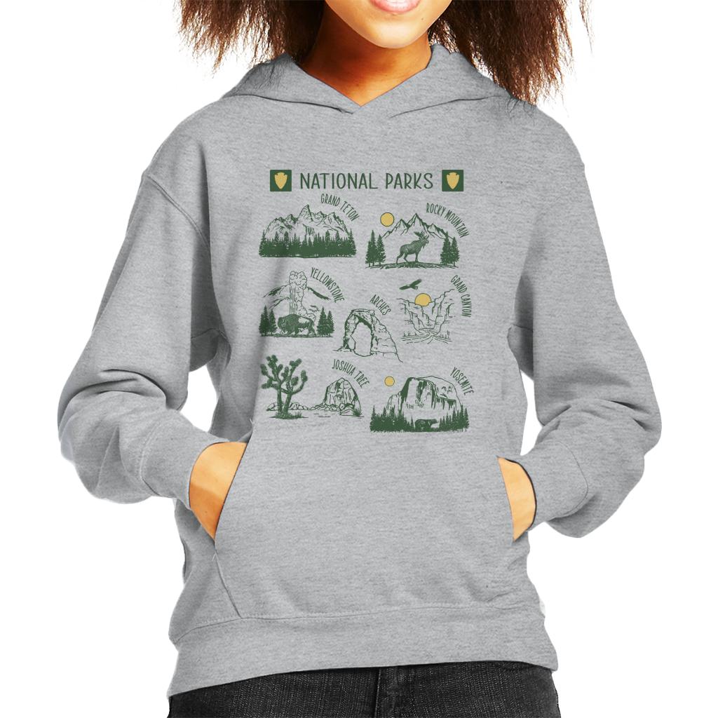 US National Parks Montage Kid's Hooded Sweatshirt product image 1