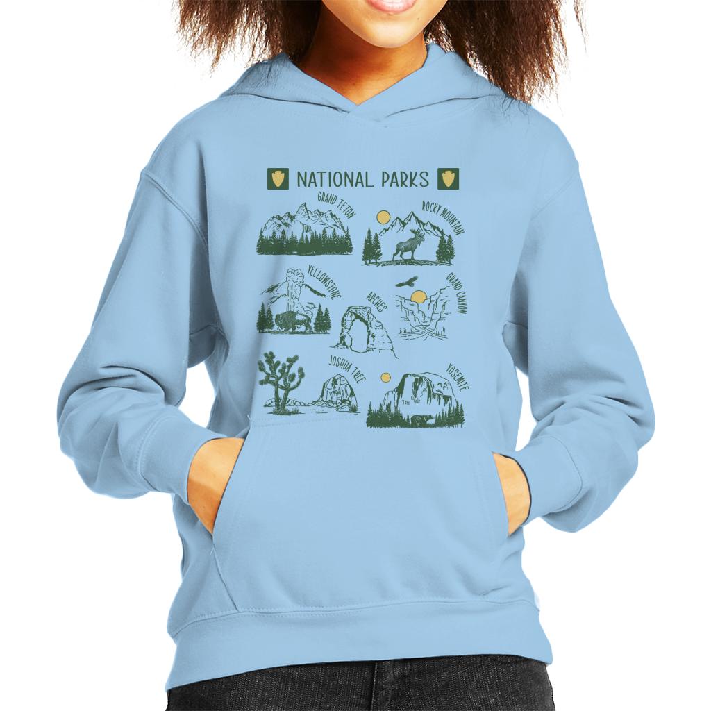 US National Parks Montage Kid's Hooded Sweatshirt product image 4
