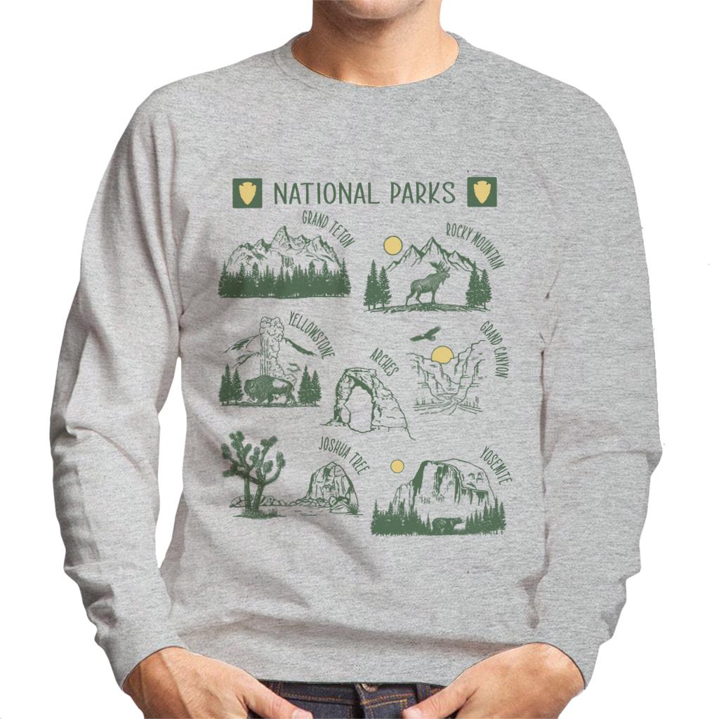 US National Parks Montage Men's Sweatshirt product image 1