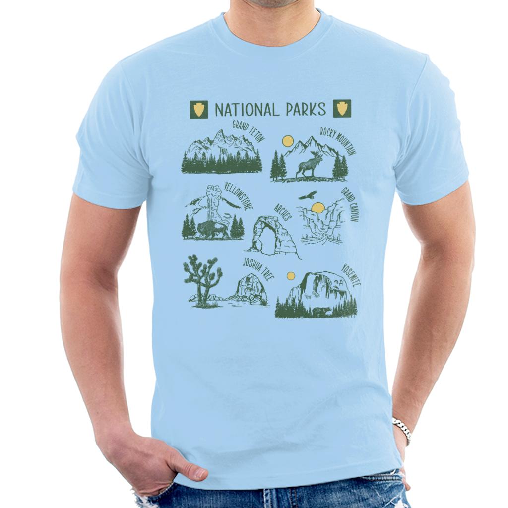 US National Parks Montage Men's T-Shirt product image 4