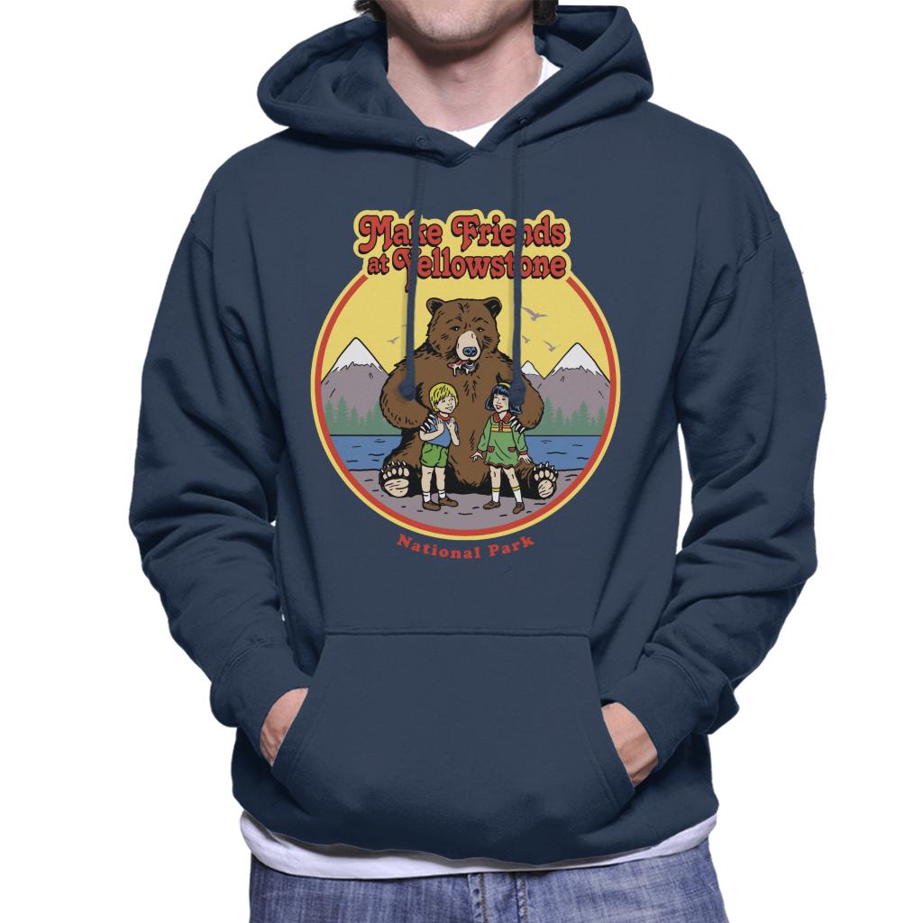 US National Parks Make Friends At Yellowstone Men's Hooded product image 1