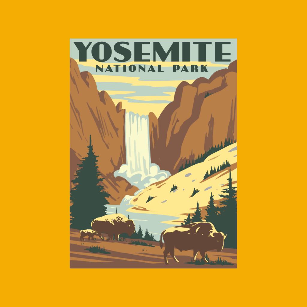 US National Parks Yosemite Waterfall Men's Sweatshirt product image 7