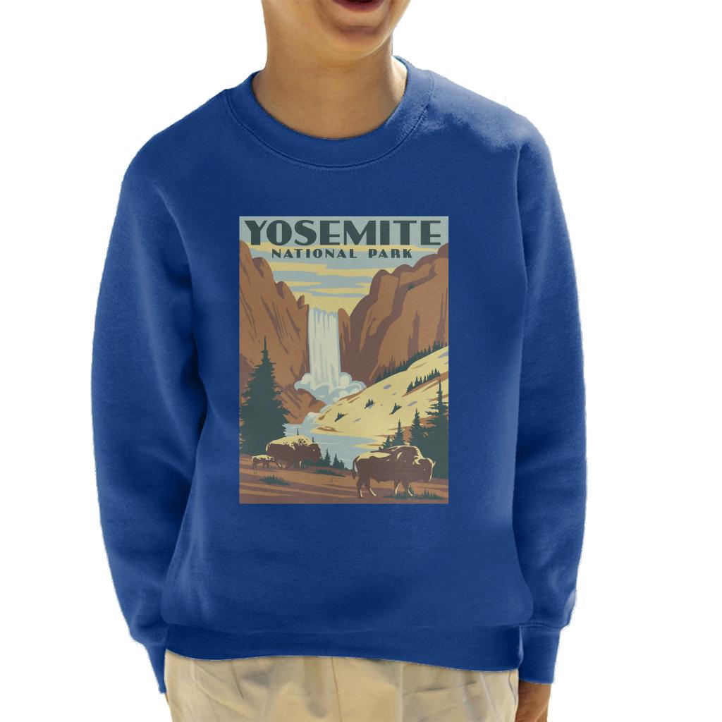 US National Parks Yosemite Waterfall Kid's Sweatshirt product image 1