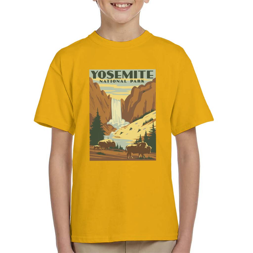 US National Parks Yosemite Waterfall Kid's T-Shirt product image 6
