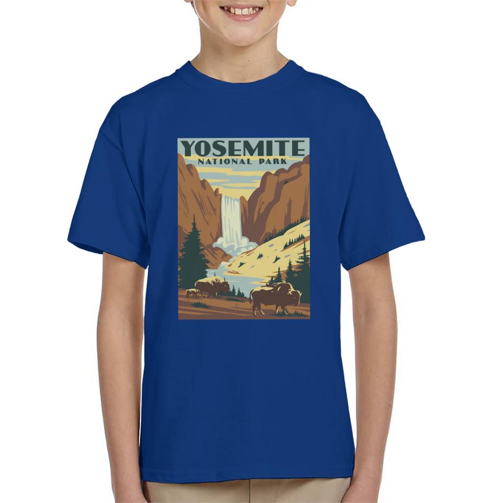 US National Parks Yosemite Waterfall Kid's T-Shirt product image 1