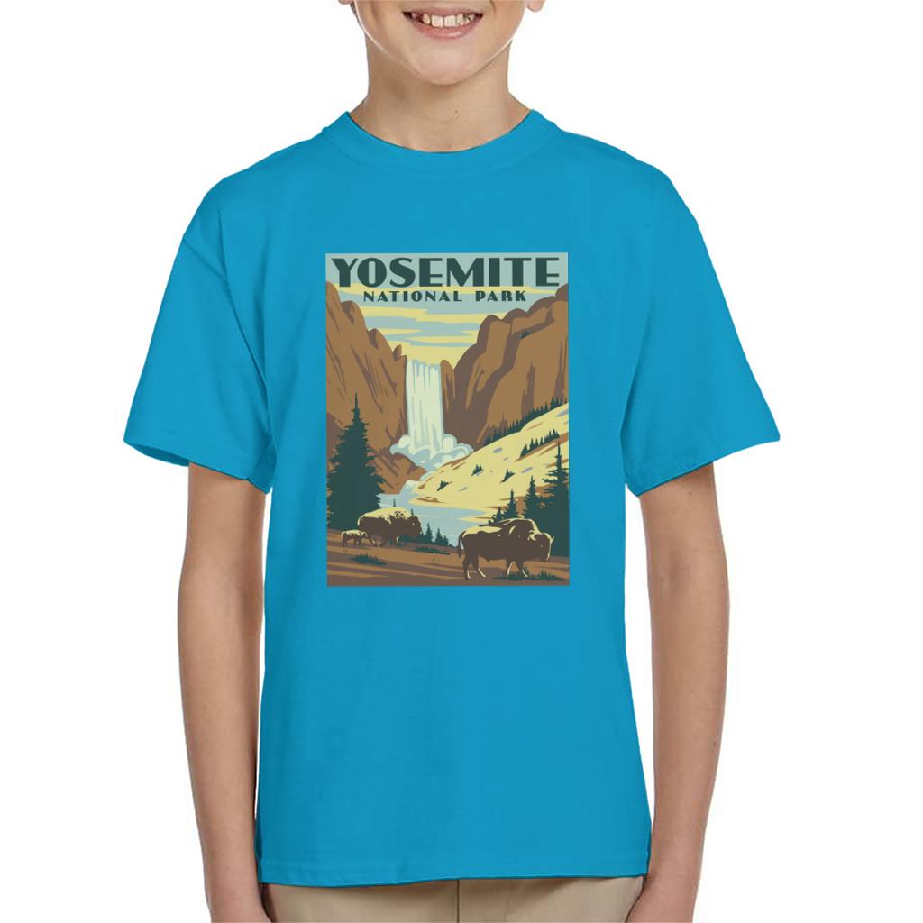 US National Parks Yosemite Waterfall Kid's T-Shirt product image 4