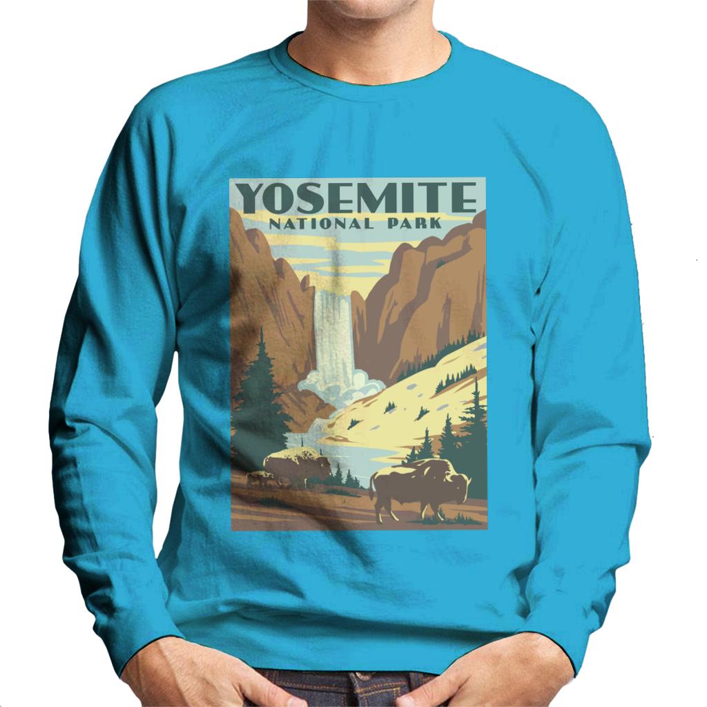 US National Parks Yosemite Waterfall Men's Sweatshirt product image 4