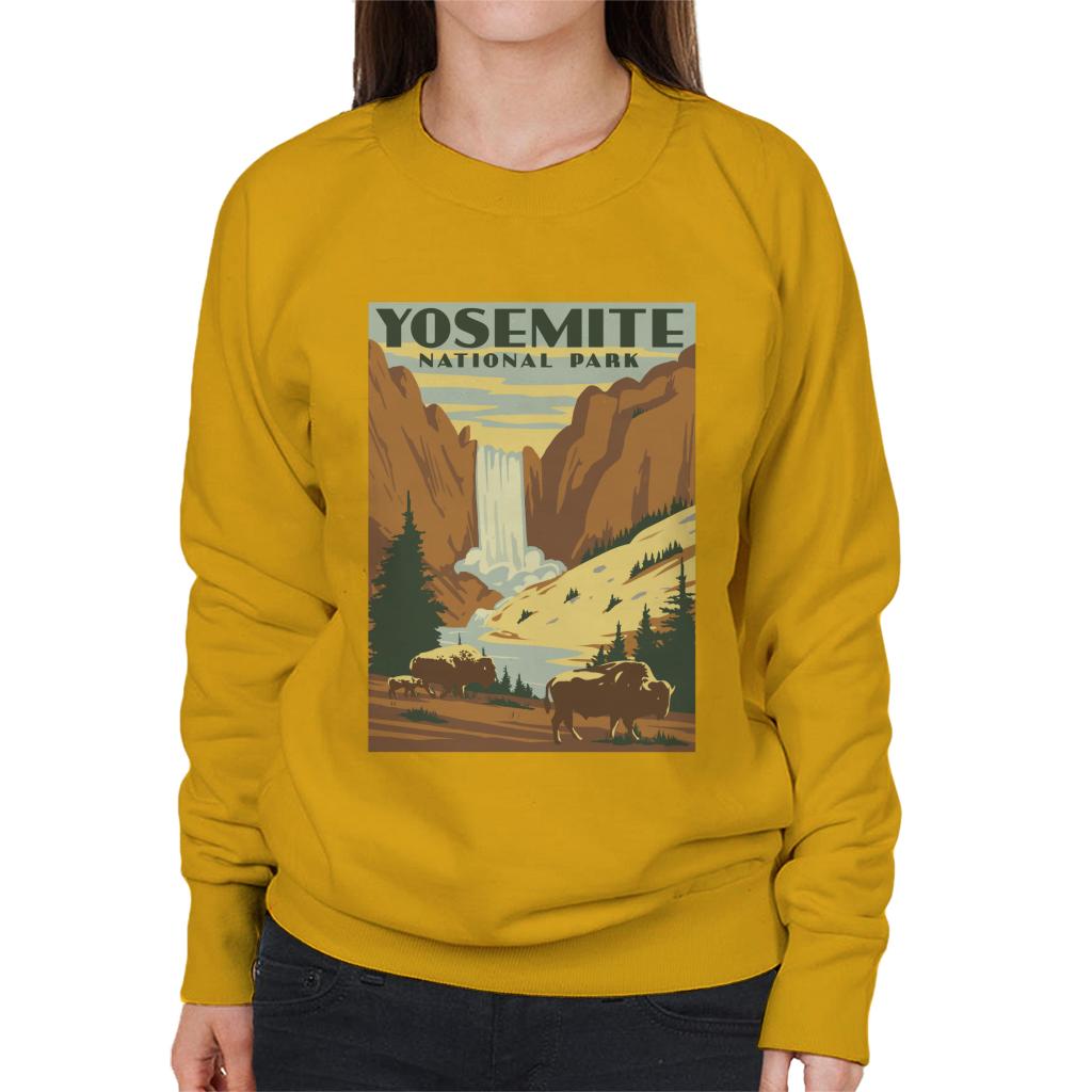 US National Parks Yosemite Waterfall Women's Sweatshirt product image 6
