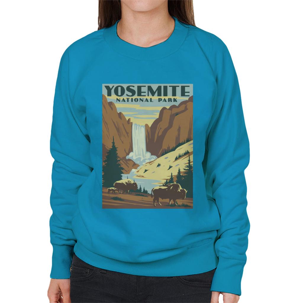US National Parks Yosemite Waterfall Women's Sweatshirt product image 4