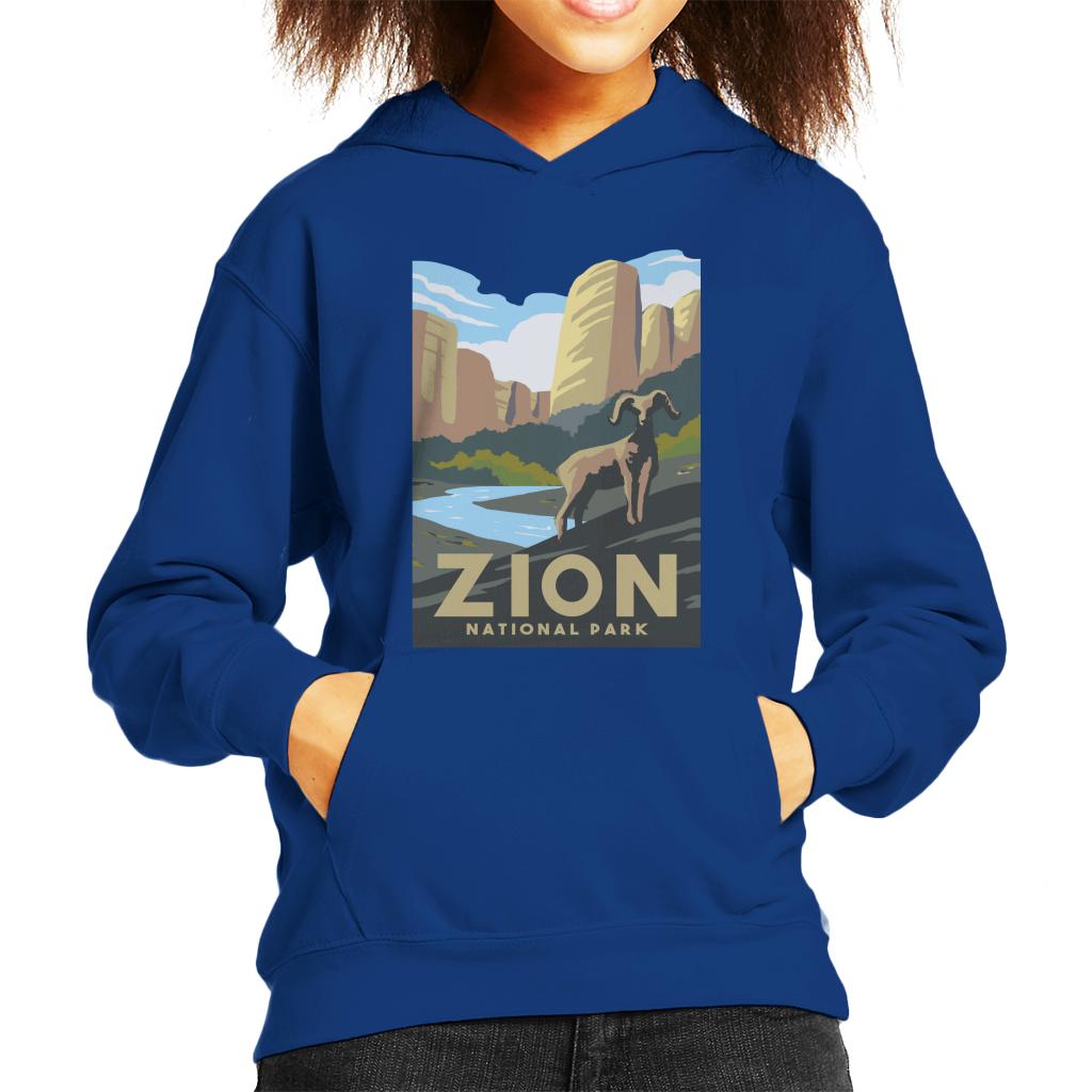 US National Parks Zion Kid's Hooded Sweatshirt product image 1