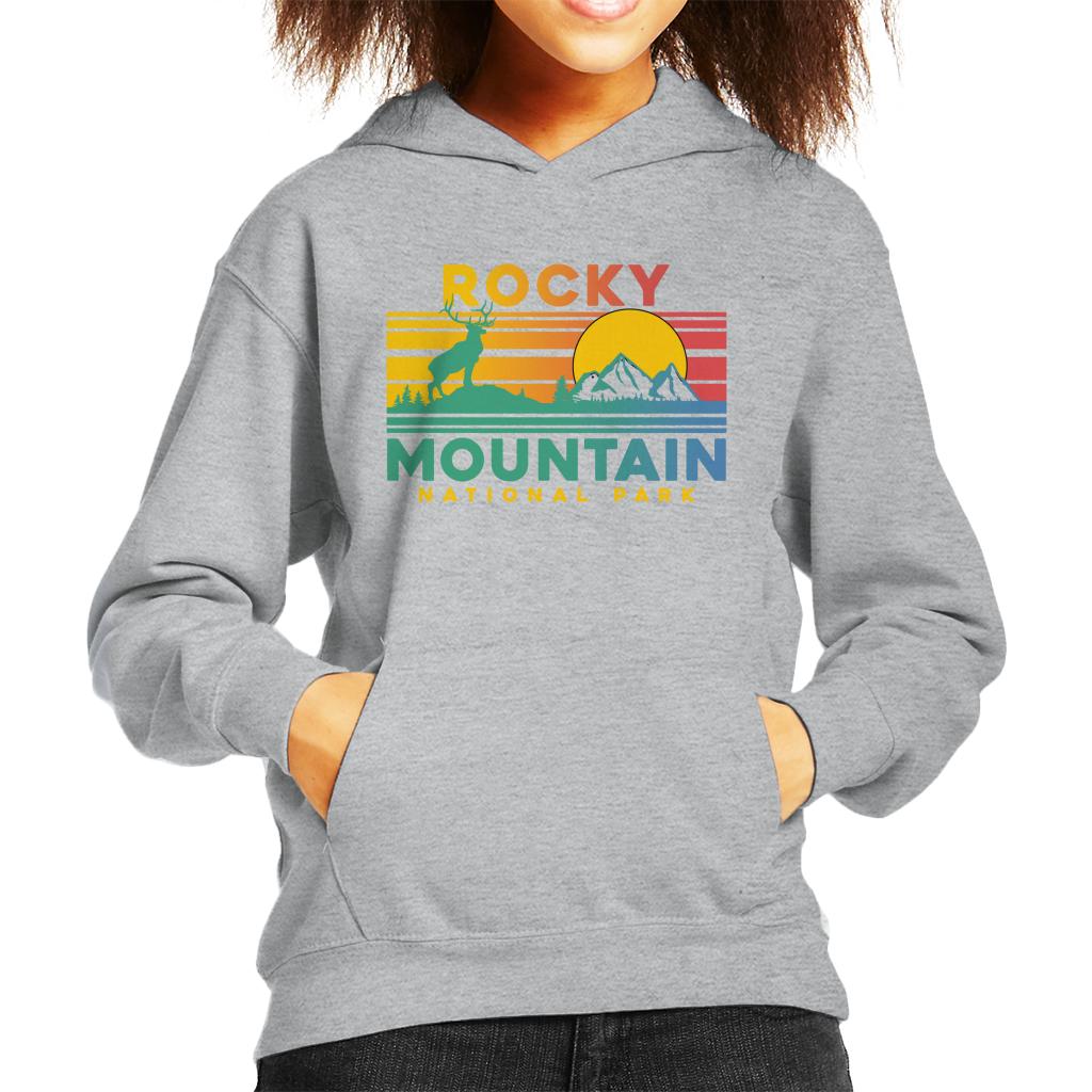 US National Parks Rocky Mountain Sunset Kid's Hooded product image 1
