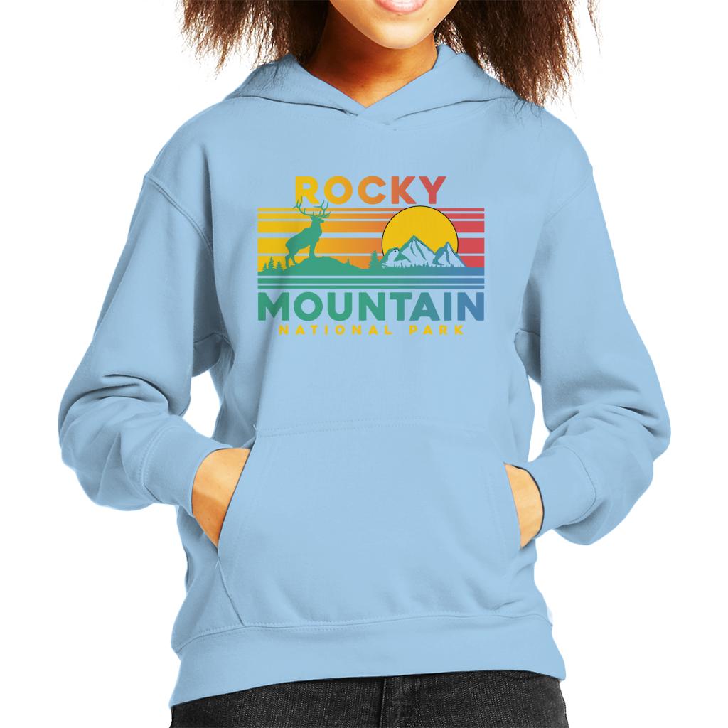 US National Parks Rocky Mountain Sunset Kid's Hooded product image 4