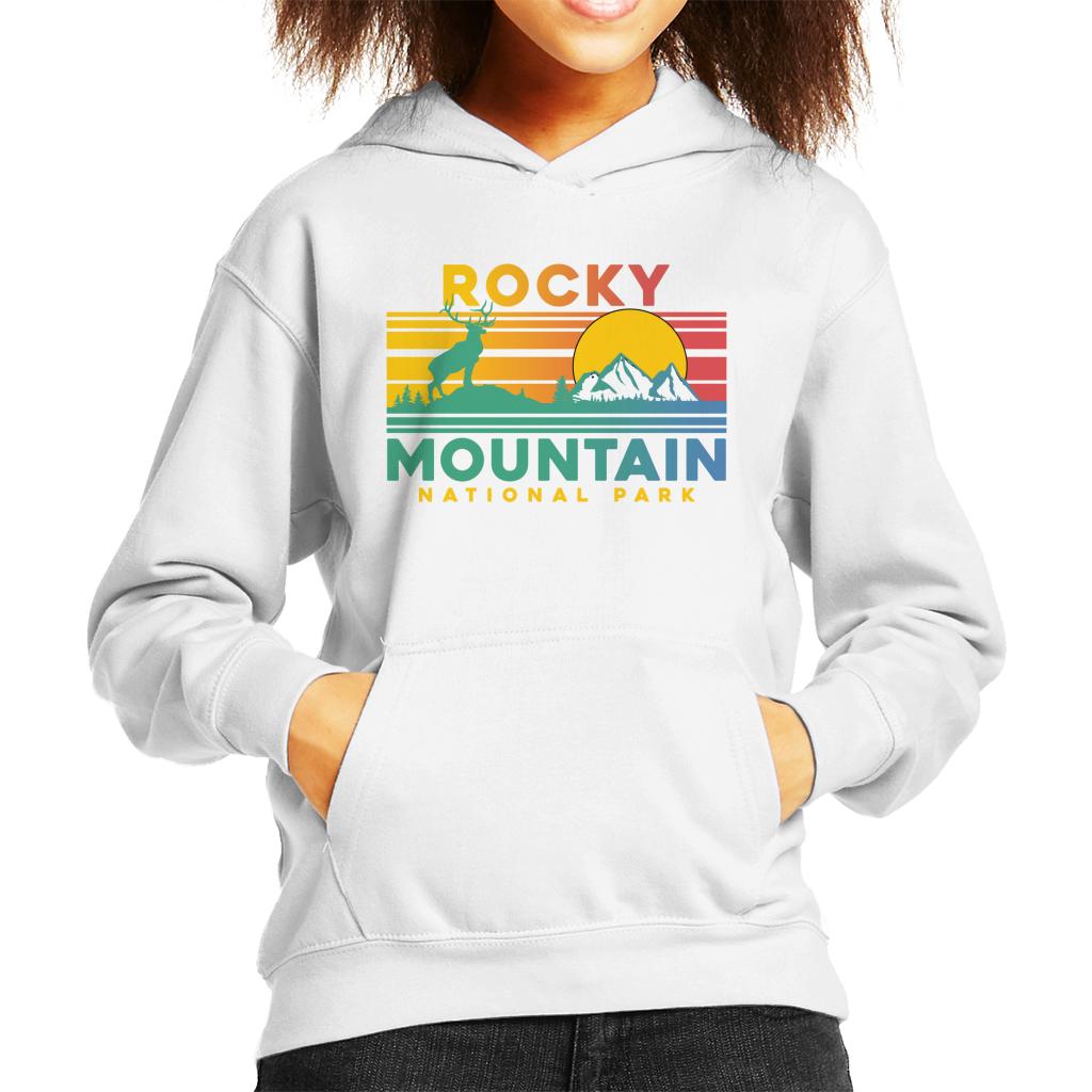 US National Parks Rocky Mountain Sunset Kid's Hooded product image 6