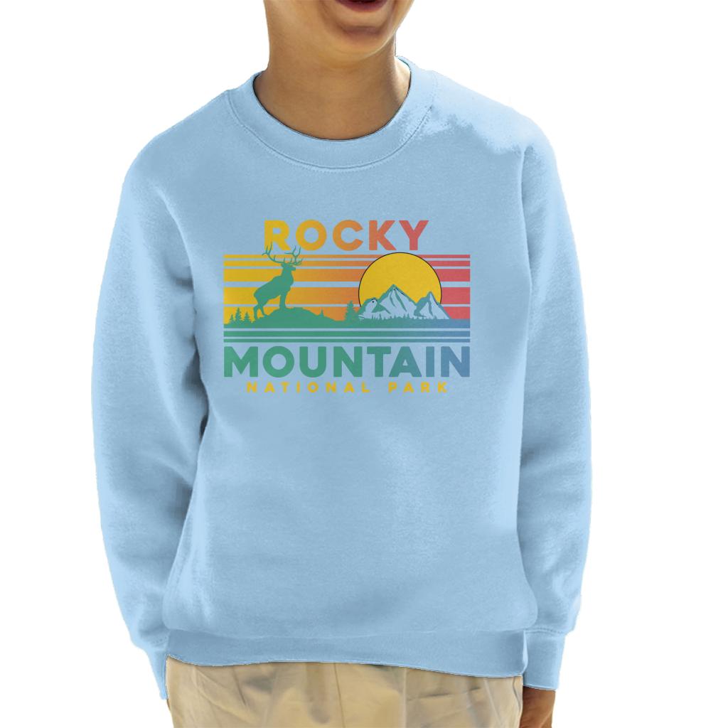 US National Parks Rocky Mountain Sunset Kid's Sweatshirt product image 4