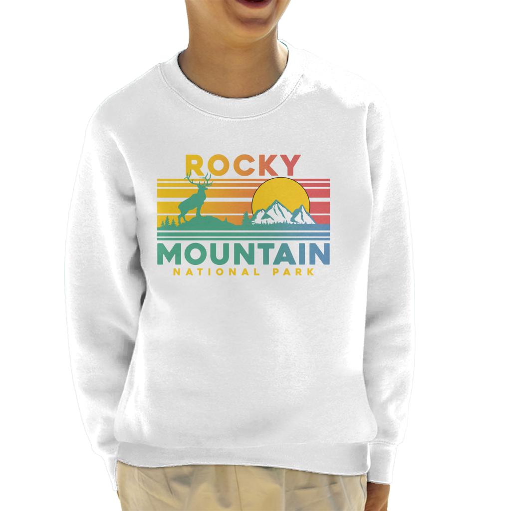 US National Parks Rocky Mountain Sunset Kid's Sweatshirt product image 6