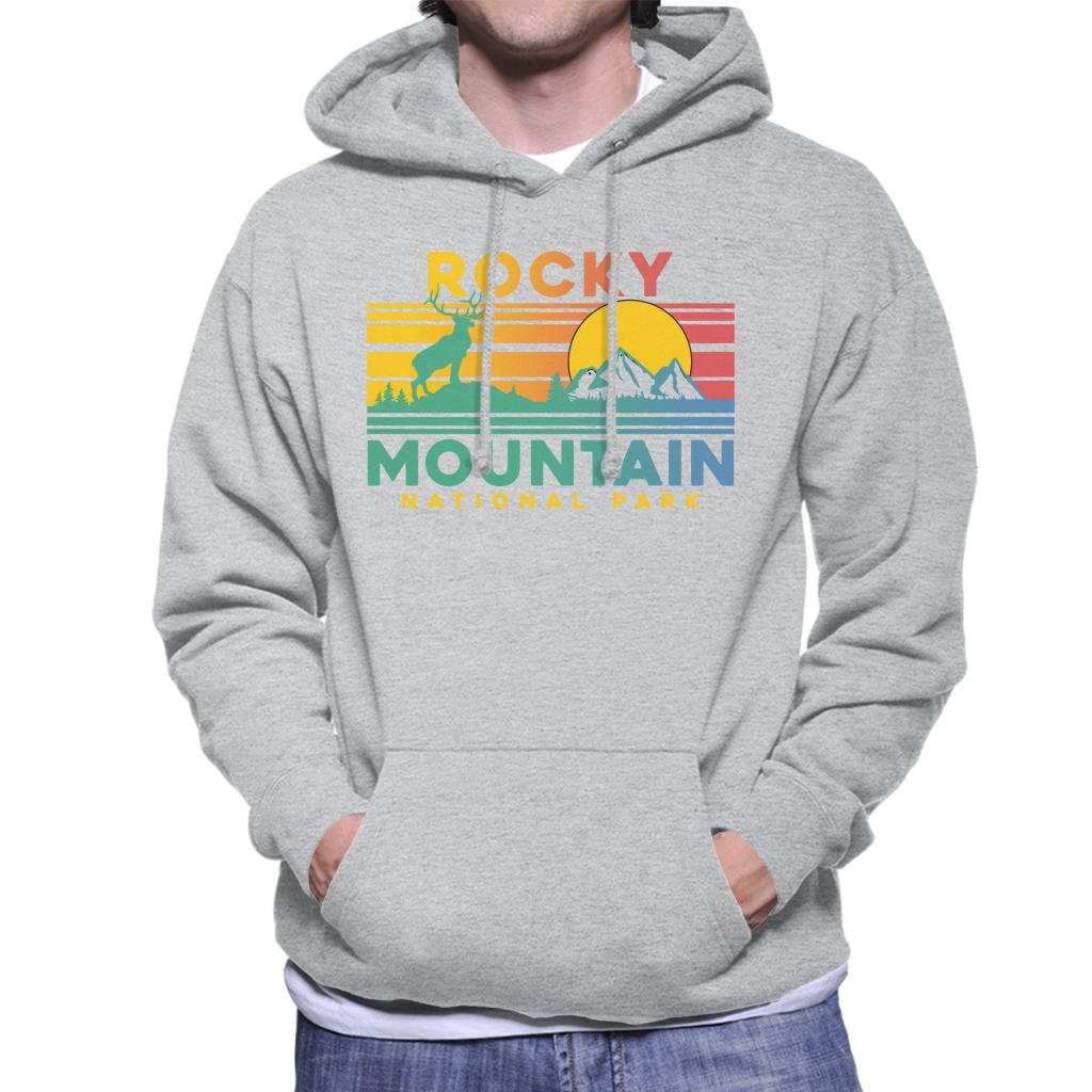 US National Parks Rocky Mountain Sunset Men's Hooded product image 1