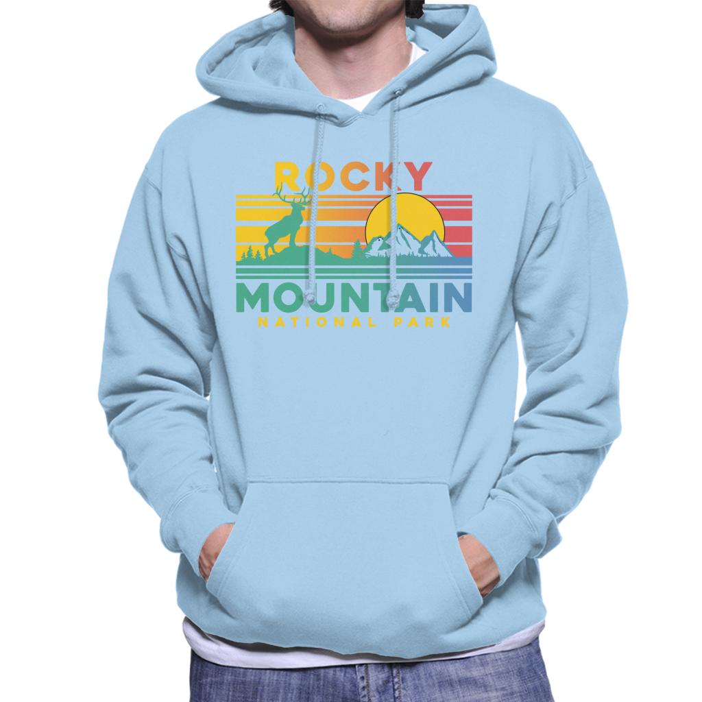 US National Parks Rocky Mountain Sunset Men's Hooded product image 6