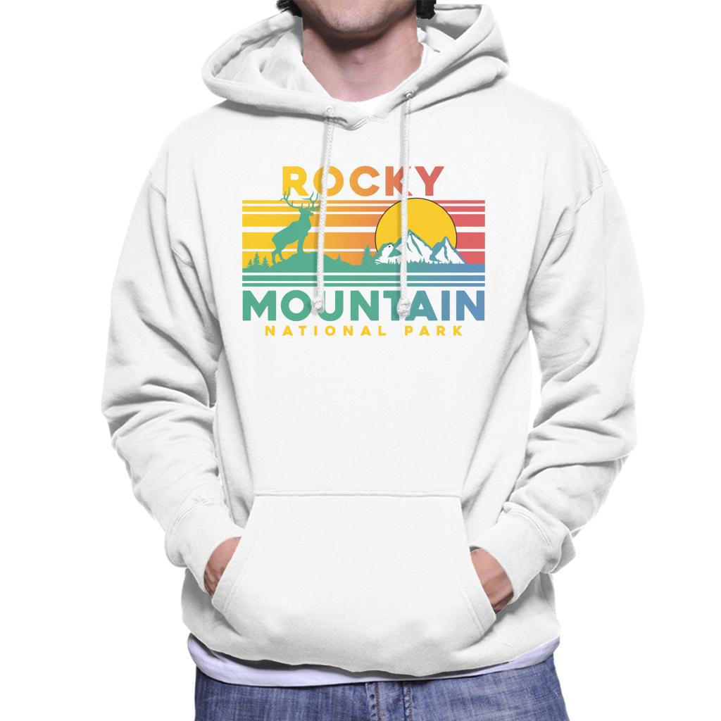 US National Parks Rocky Mountain Sunset Men's Hooded product image 4