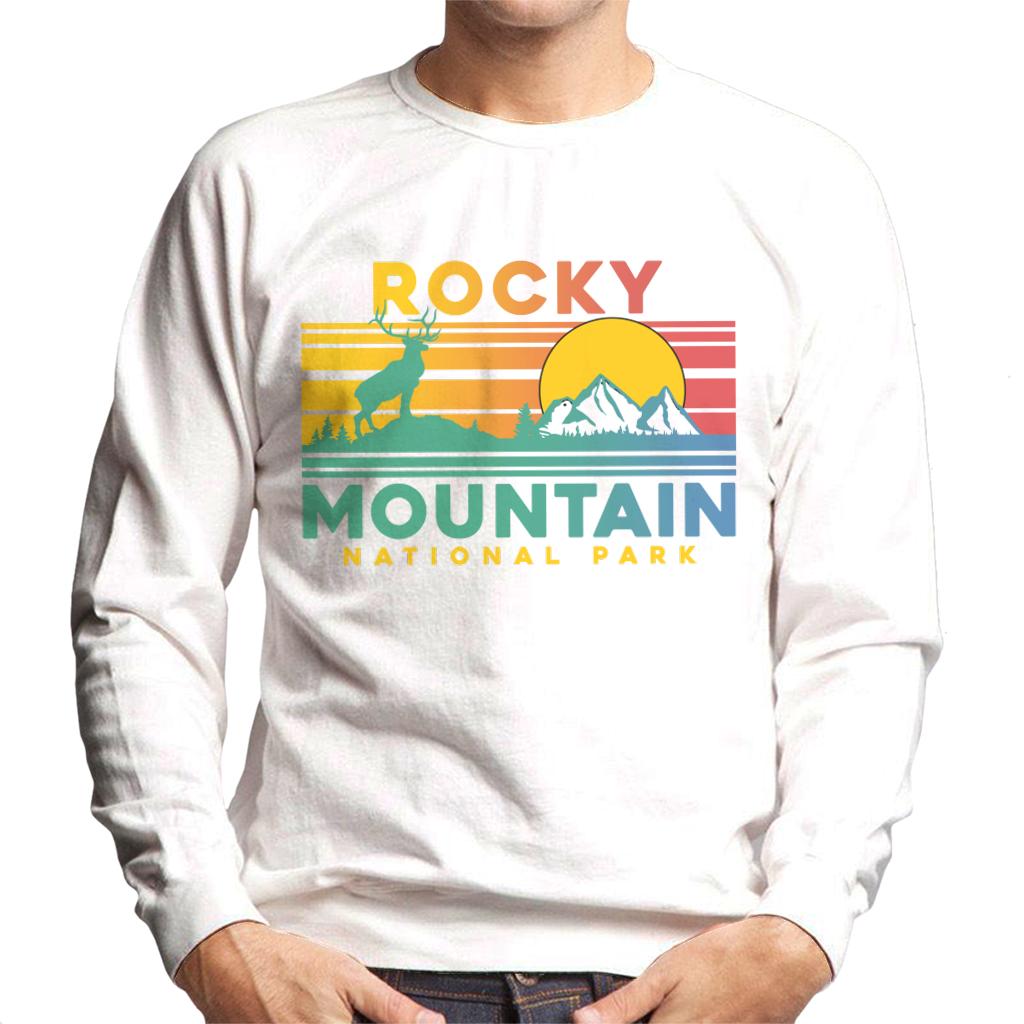US National Parks Rocky Mountain Sunset Men's Sweatshirt product image 4