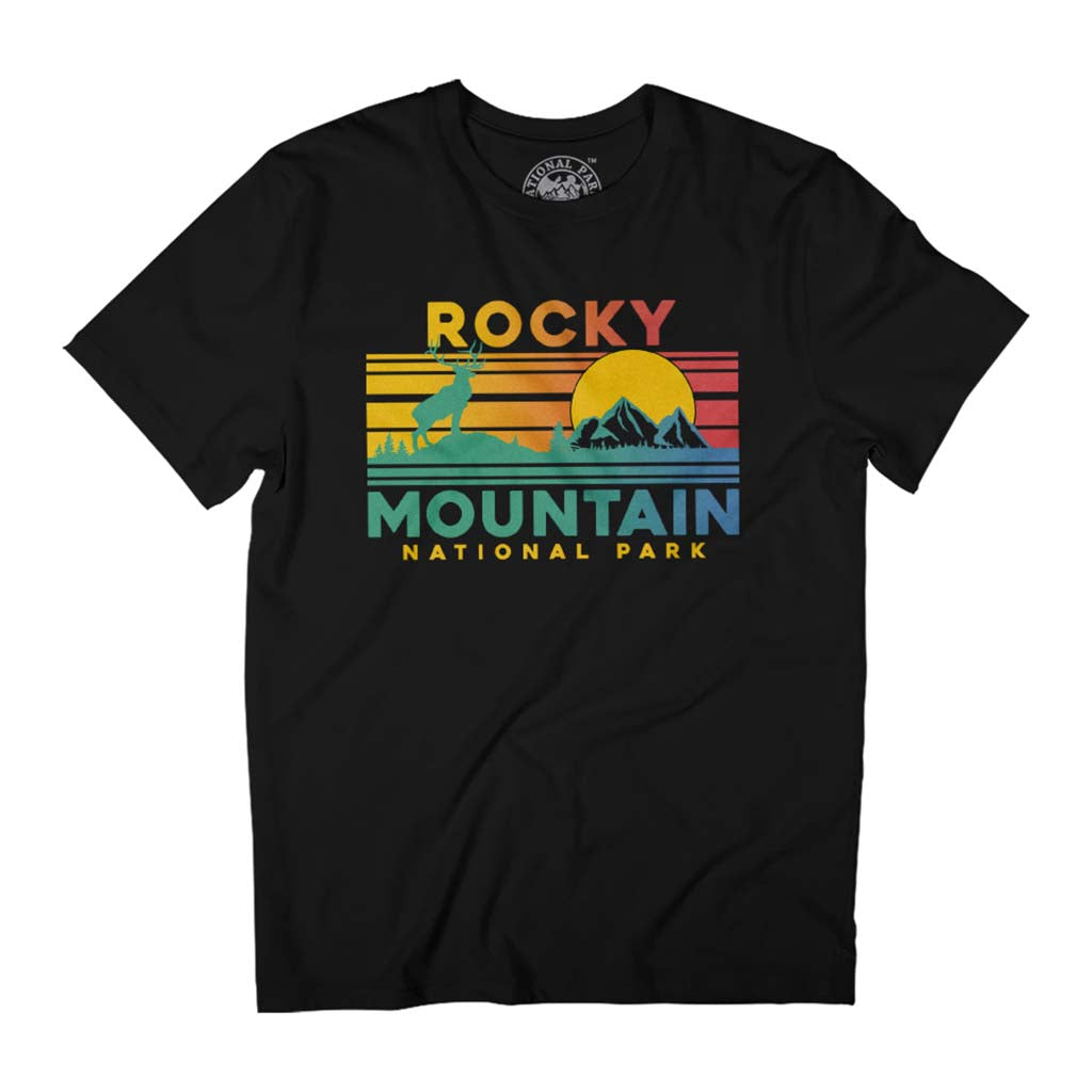 US National Parks Rocky Mountain Sunset Men's T-Shirt product image 1