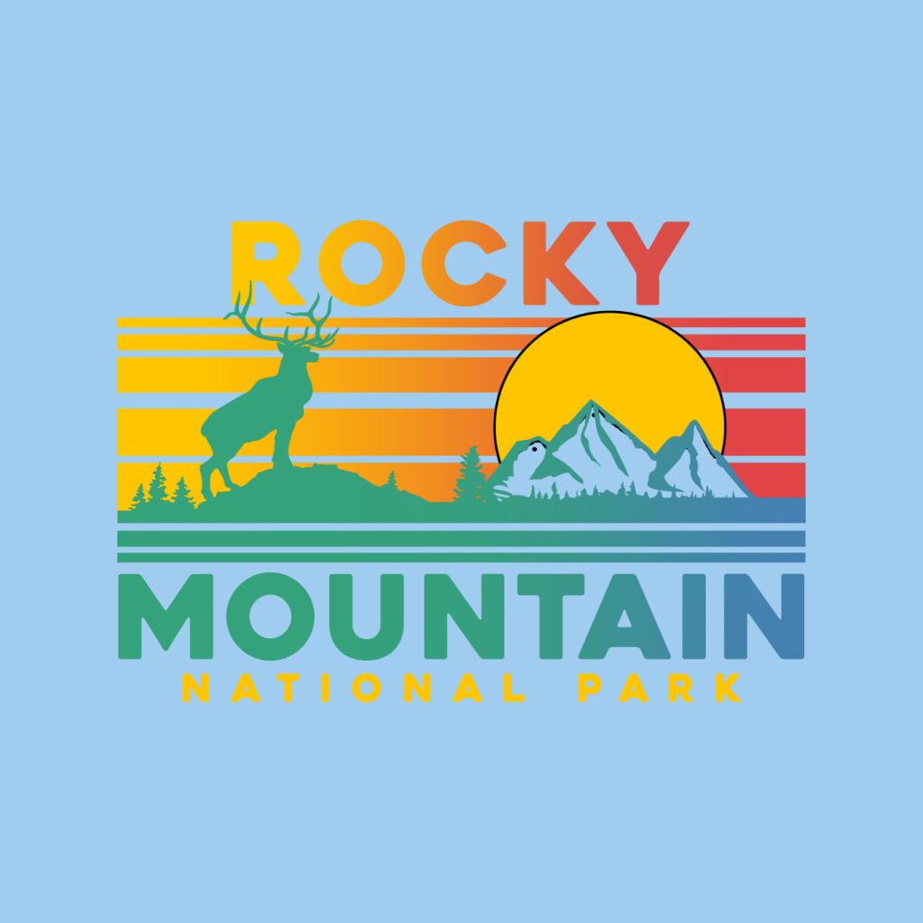 US National Parks Rocky Mountain Sunset Kid's Sweatshirt product image 5