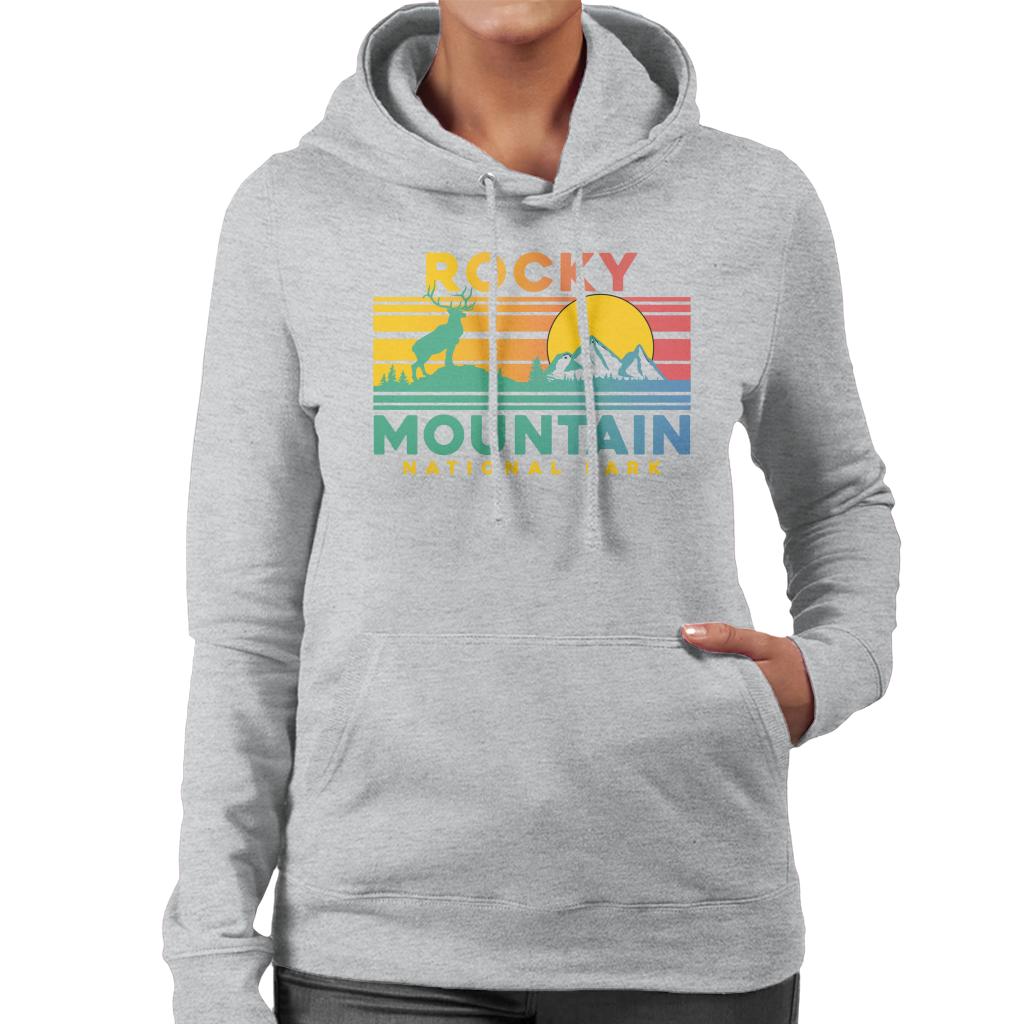 US National Parks Rocky Mountain Sunset Women's Hooded product image 1