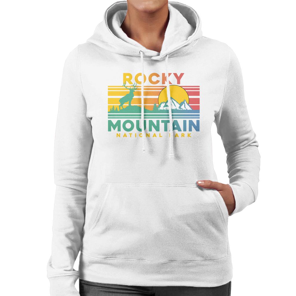 US National Parks Rocky Mountain Sunset Women's Hooded product image 4