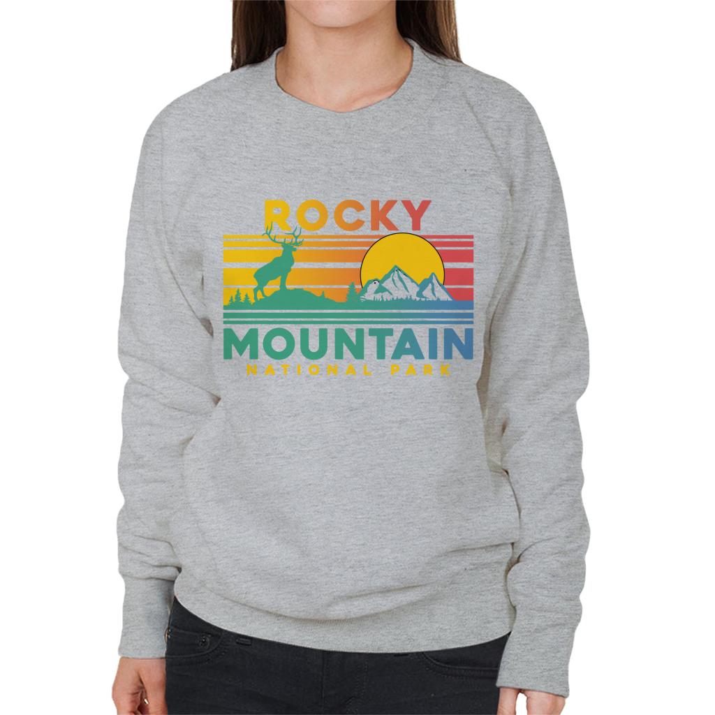 US National Parks Rocky Mountain Sunset Women's Sweatshirt product image 1