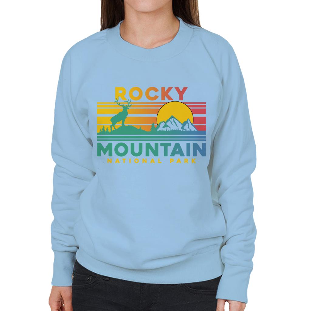US National Parks Rocky Mountain Sunset Women's Sweatshirt product image 6