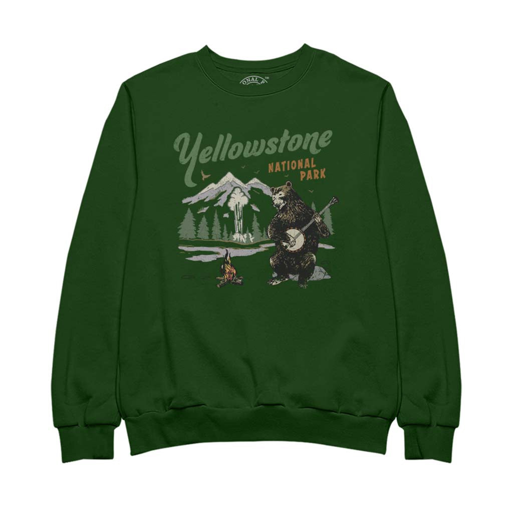 US National Parks Yellowstone Bear Playing Banjo Men's product image 1