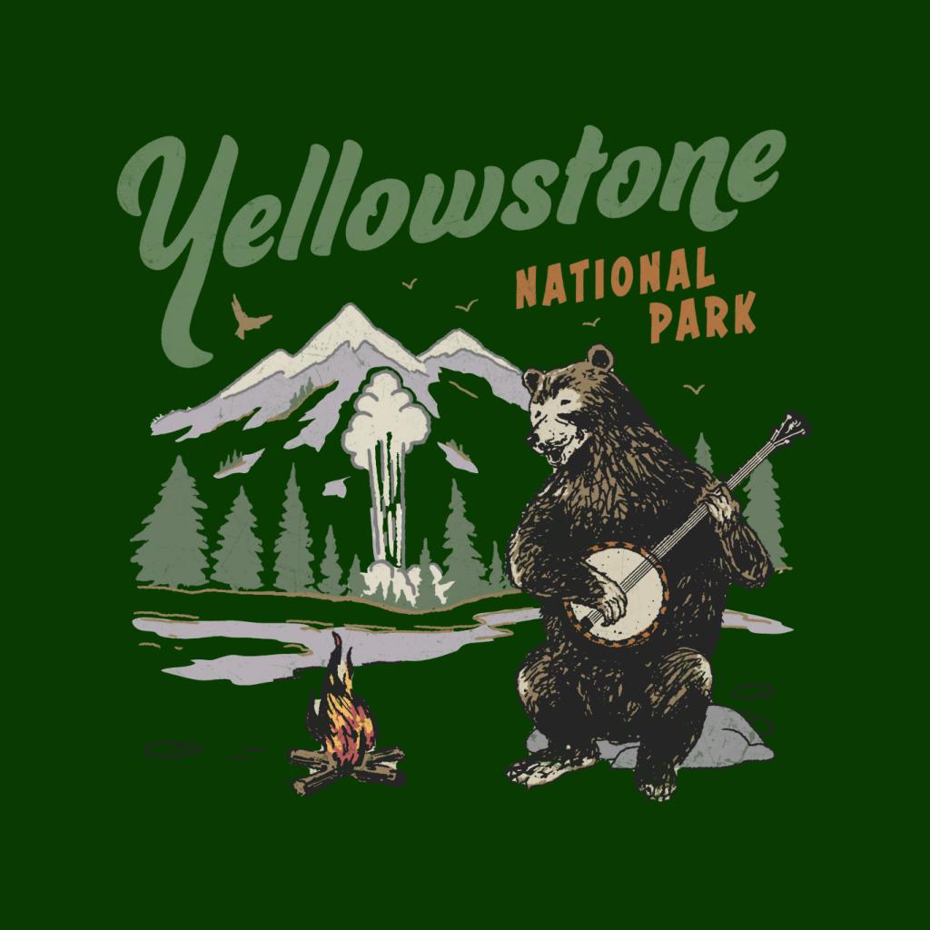 US National Parks Yellowstone Bear Playing Banjo Kid's product image 7