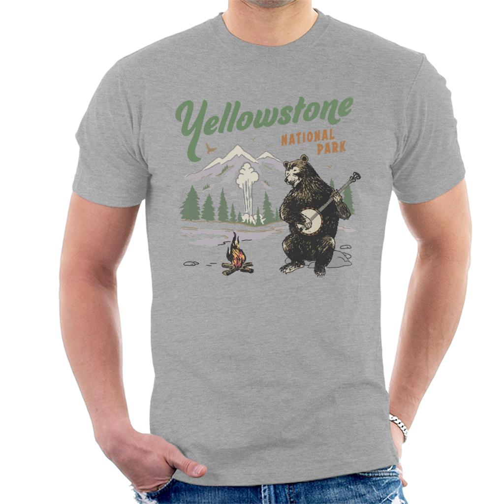 US National Parks Yellowstone Bear Playing Banjo Men's product image 1